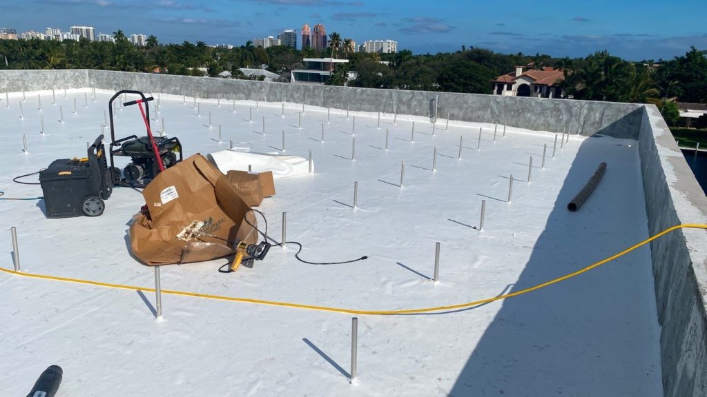 Commercial New Roof Construction in West Palm Beach Florida